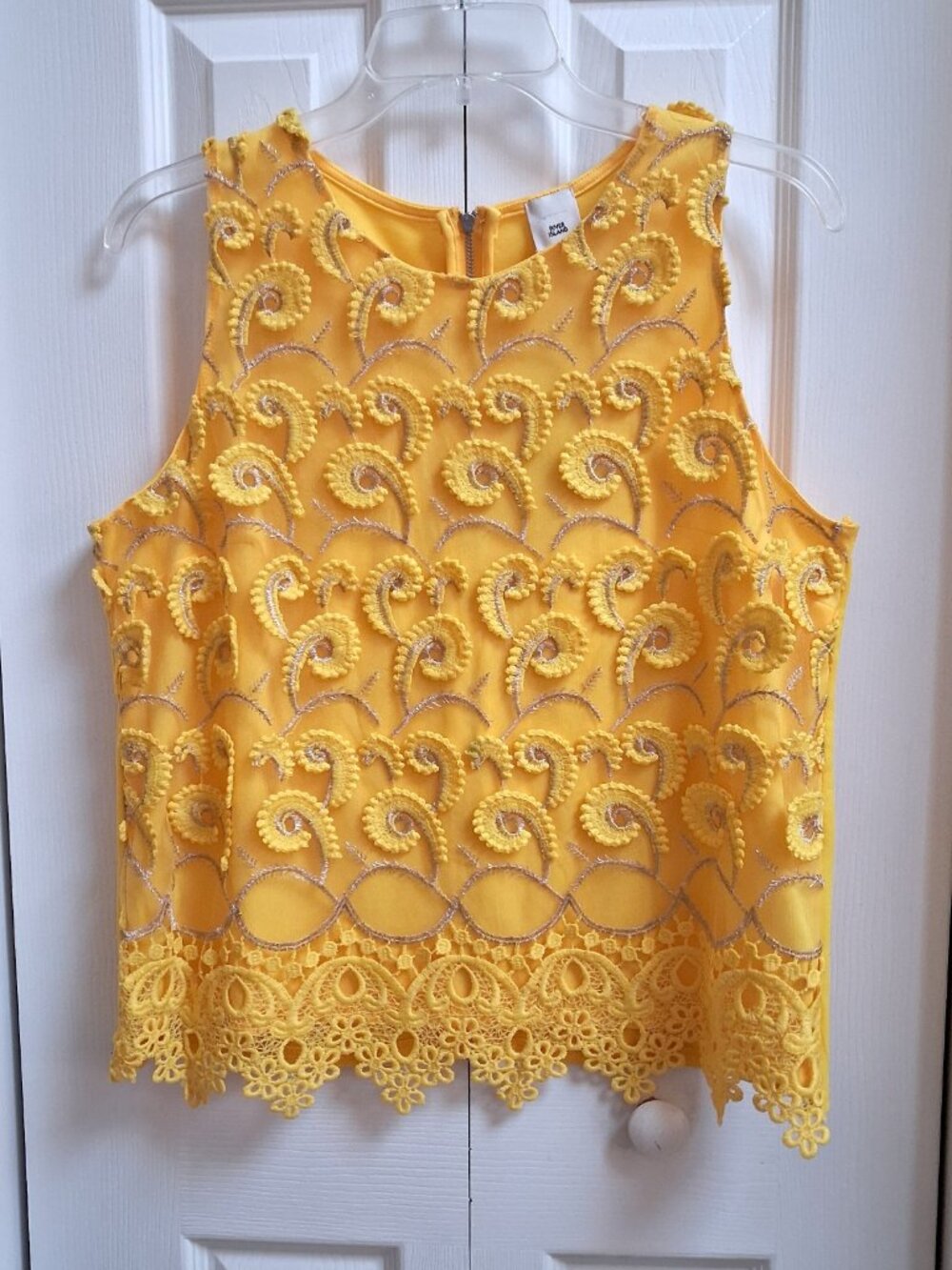 NWT River Island Yellow Applique Tank Top sz M (12)
